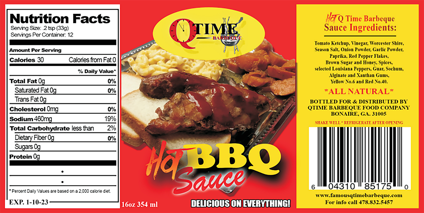 QTime BBQ Spicy Sauce 16oz