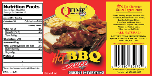 QTime BBQ Spicy Sauce 16oz