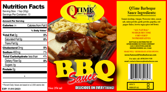 QTime BBQ Sauce 16oz